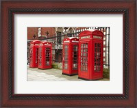 Framed Phone boxes, Royal Courts of Justice, London, England