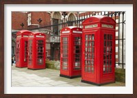 Framed Phone boxes, Royal Courts of Justice, London, England