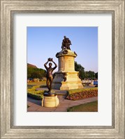 Framed Gower Memorial to Shakespeare, Stratford, Warwickshire, England