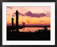 Framed Power Stations and Industry, Runcorn, Merseyside, England