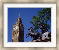 Framed Big Ben and Statue of Boadicea, London, England