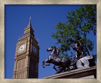 Framed Big Ben and Statue of Boadicea, London, England