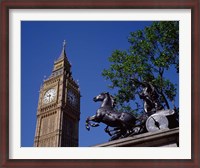 Framed Big Ben and Statue of Boadicea, London, England