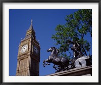 Framed Big Ben and Statue of Boadicea, London, England