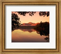 Framed Derwent Water in The Lake District, Cumbria, England