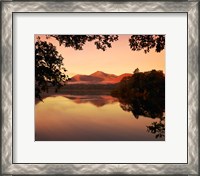 Framed Derwent Water in The Lake District, Cumbria, England