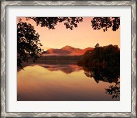 Framed Derwent Water in The Lake District, Cumbria, England
