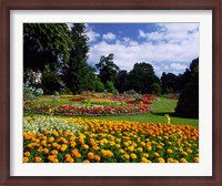 Framed Jephson Gardens at Royal Leamington Spa, Warwickshire, England
