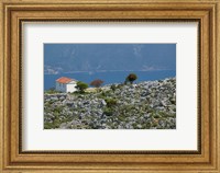 Framed Agia Sofia Church and Ithaki Landscape, Karia, Kefalonia, Ionian Islands, Greece