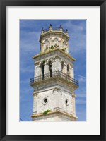 Framed Bell Tower of St Nikolaos Church, Kiliomeno, Zakynthos, Ionian Islands, Greece
