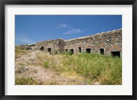 Framed Detail of Old Fortress, Sigri, Lesvos, Mithymna, Northeastern Aegean Islands, Greece