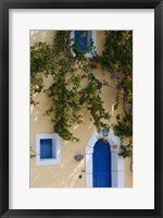 Framed Detail of Pastel Colored Condo, Assos, Kefalonia, Ionian Islands, Greece