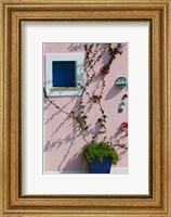 Framed Detail of Pastel Condo, Assos, Kefalonia, Ionian Islands, Greece
