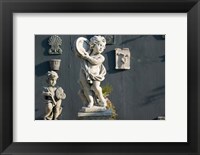 Framed Greece, Ionian Islands, Kefalonia, Cherub Statue