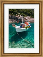 Framed Greece, Ionian Islands, Zakynthos, Fishing Boat