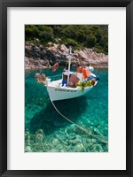 Framed Greece, Ionian Islands, Zakynthos, Fishing Boat