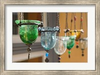 Framed Manolates Glassware, Manolates, Samos, Aegean Islands, Greece