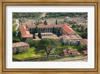 Framed Overview of Limonos Monastery, Filia, Lesvos, Mithymna, Aegean Islands, Greece