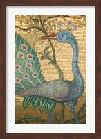 Framed Peacock Mosaic, Eleftherotria Monastery, Macherado, Zakynthos, Ionian Islands, Greece