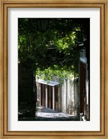 Framed Shaded Shopping Street, Lesvos, Mithymna, Northeastern Aegean Islands, Greece