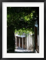 Framed Shaded Shopping Street, Lesvos, Mithymna, Northeastern Aegean Islands, Greece