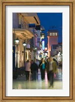 Framed Shoppers on Lithostrotou Street, Argostoli, Kefalonia, Ionian Islands, Greece