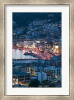 Framed Town View with Vathy Bay, Vathy, Samos, Aegean Islands, Greece