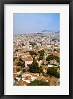Framed Crowded City of Athens, Greece