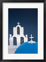 Framed Greece, Santorini, Firostefani, Bell Tower, Domes