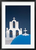 Framed Greece, Santorini, Firostefani, Bell Tower, Domes