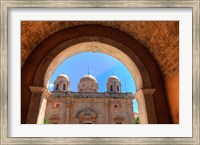 Framed Greece, Crete, Archway into Monastery near Chania