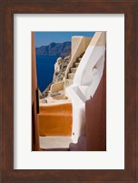 Framed Stairways and Old Cathedral, Oia, Santorini, Greece