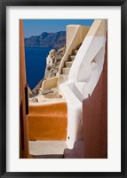 Framed Stairways and Old Cathedral, Oia, Santorini, Greece