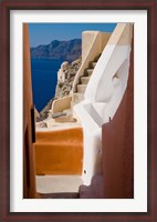 Framed Stairways and Old Cathedral, Oia, Santorini, Greece