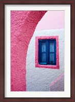 Framed Colorful Pink Building, Imerovigli, Santorini, Greece