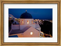 Framed Evening Light on Church, Imerovigli, Santorini, Greece