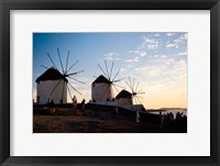 Framed Famous Windmills, Hora, Mykonos, Greece