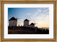 Framed Famous Windmills, Hora, Mykonos, Greece