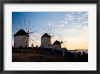 Framed Famous Windmills, Hora, Mykonos, Greece