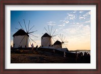 Framed Famous Windmills, Hora, Mykonos, Greece