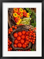 Framed Market With Vegtables, Fira, Santorini, Greece