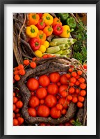 Framed Market With Vegtables, Fira, Santorini, Greece