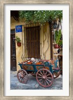 Framed Old Wagon Cart, Chania, Crete, Greece