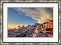 Framed Greece, Santorini, Oia, Colorful Buildings