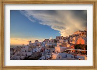 Framed Greece, Santorini, Oia, Colorful Buildings