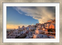 Framed Greece, Santorini, Oia, Colorful Buildings
