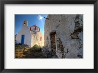 Framed Old building and Chapel in central island location, Mykonos, Greece