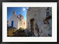 Framed Old building and Chapel in central island location, Mykonos, Greece