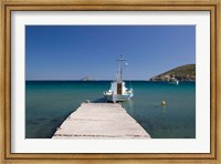 Framed Greece, Dodecanese, Patmos, Fishing boat