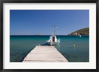 Framed Greece, Dodecanese, Patmos, Fishing boat
